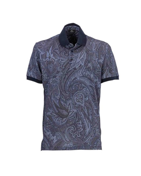 Shop ETRO Saldi Polo: Etro polo paisley con logo.
Polo realizzata in piquet di cotone e decorata con stampa Paisley all over. 
Il modello è impreziosito da Pegaso e logo ETRO ricamati ton-sur-ton sul petto.
Vestibilità regular.
Bordi a contrasto.
100% cotone.
Fabbricato in Italia.. MRMD0004 AJ041-X0883